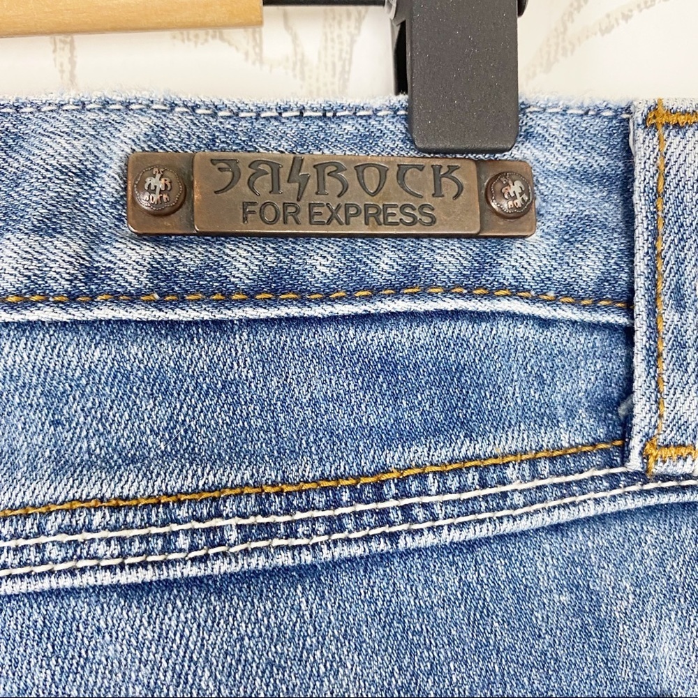REROCK for EXPRESS Bootcut Raw Hem Ankle Jeans Size 8 - Picture 6 of 14